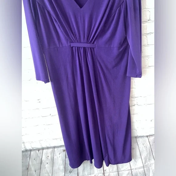 Sangria Dark Purple long sleeve dress size 14 - Picture 10 of 11
